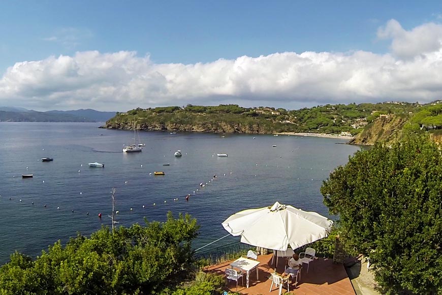 Hotel Dino, Island of Elba: a terrace over the sea