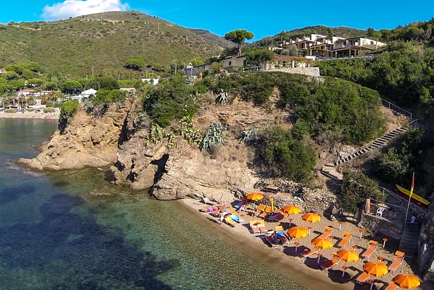 Hotel Dino, Insel Elba: Privatstrand